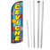 Double Sided 138'' H x 30'' W Polyester Flag Set