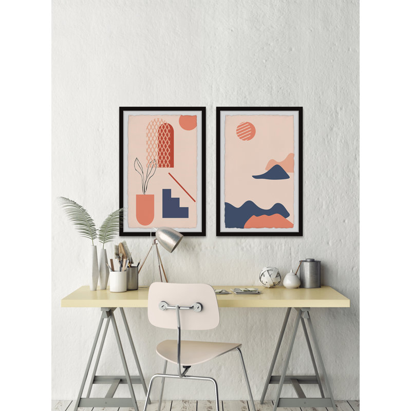 Journey To The Blue Mountains by Marmont Hill - 2 Piece Single Picture Frame Painting Set, 91cm H x 61cm W x 3.81cm D