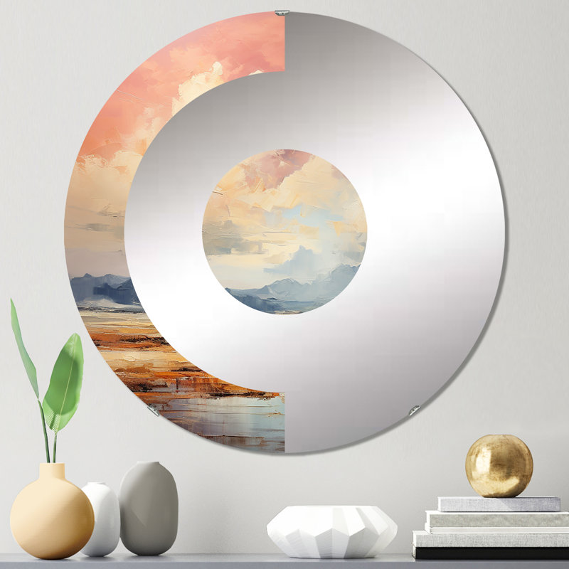 Dierolf - Miroir mural demi-cercle, 31,4 po x 31,4 po