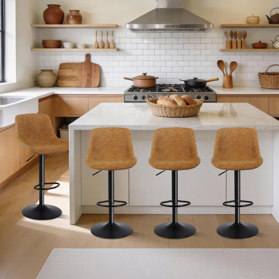 Jeninne Swivel Adjustable Height Bar Stool