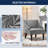 Kempez Velvet Armchair and Side Chair-260495539