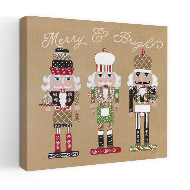 Festive Nutcrackers II, art contemporain abstrait, H 36 po x l 36 po