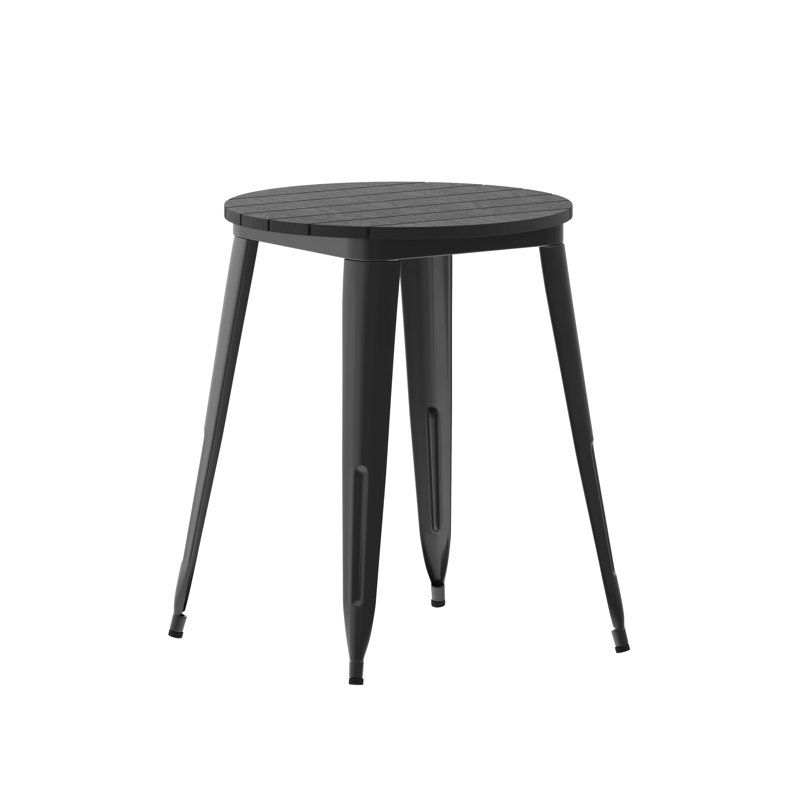 Table de restaurant Graciana, L 23,75 po x L 23,75 po, Noir