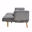 Futon canapé-lit avec accoudoirs réglables, réglable-664409894