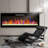 50 Inch Wall Mounted Fireplace, Tempered Glass, Colorful Flame & Shows, 1400W Heater, 11 Temp Settings, Space Enhancing Ultra Thin Remote, Multi Color Flames , Heat, Adjustments, 2 Display Styles,-1170033179