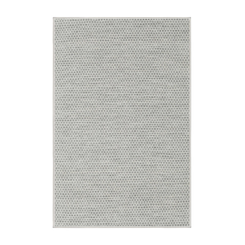 Tapis zone gris clair contemporaine, Rectangle 5 pi x 7 pi