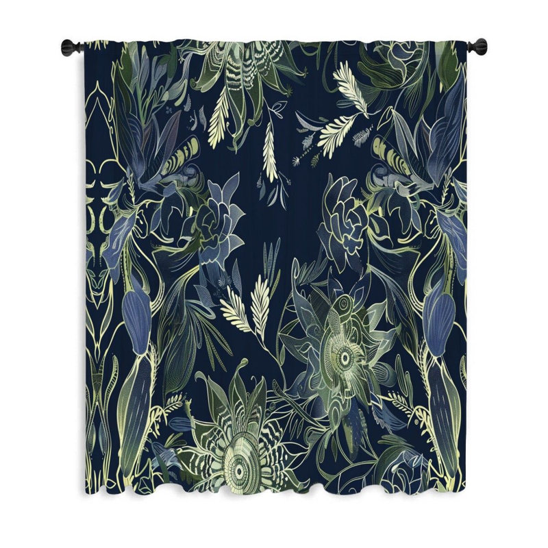 Rideau transparent en polyester Henal, L 50 po x L 84 po