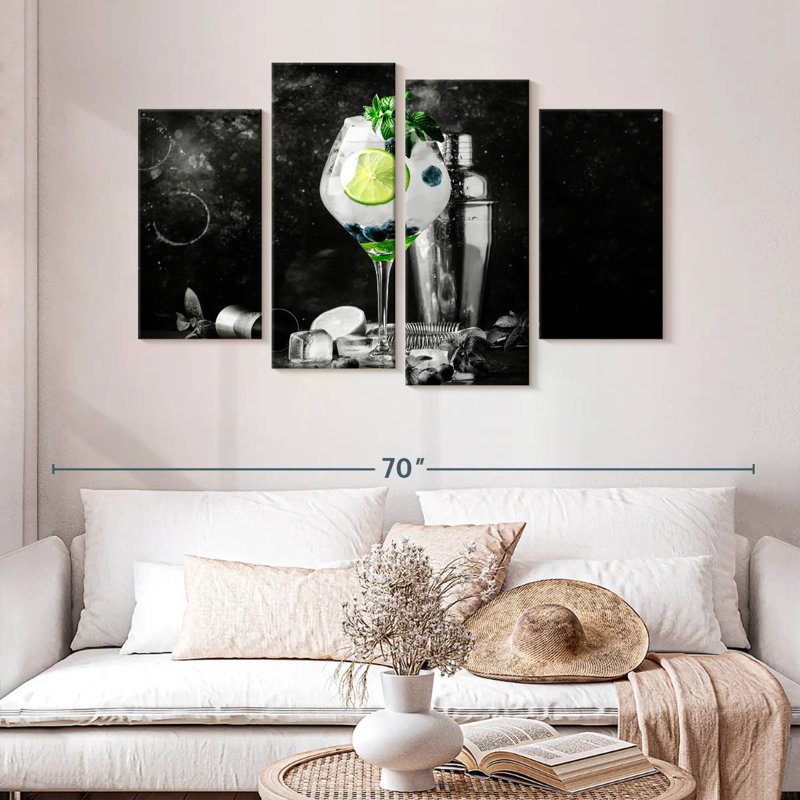 Lemon Blueberry Cocktails, 32" H x 52" W