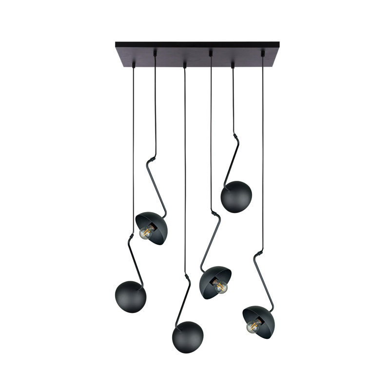Cassander - Light Pendant, 45cm H x 65cm W x 65cm D, Black, 6