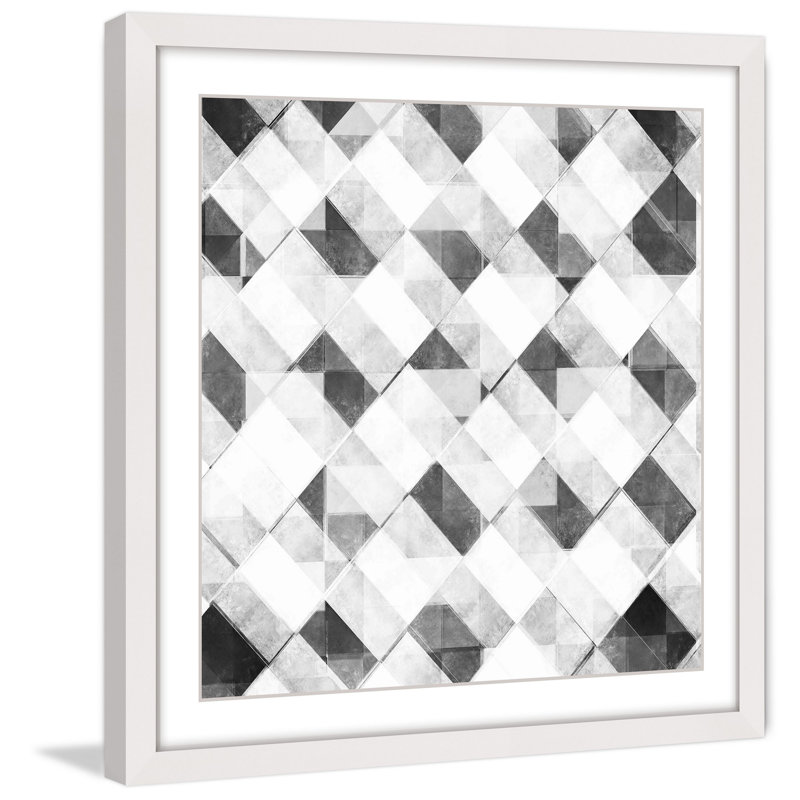 'Restricted Compilation' Framed Print, 12" H x 12" W x 1.5" D, White Framed