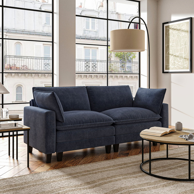 151.5'' Wide Sectional Sofa, Navy