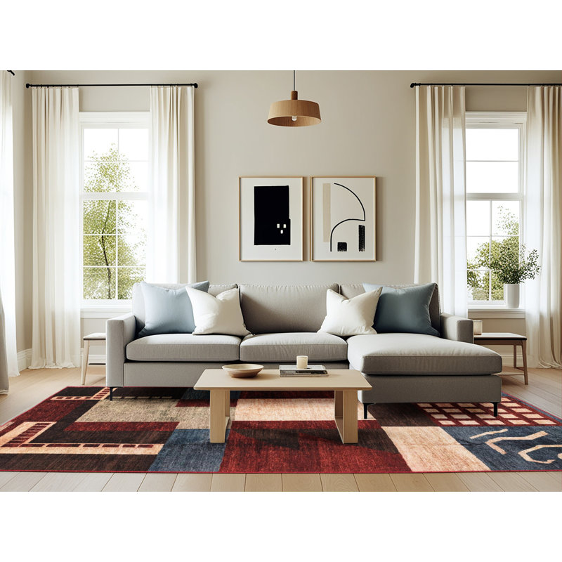 Tapis abstrait moderne 3229, Rectangle 6 pi x 9 pi
