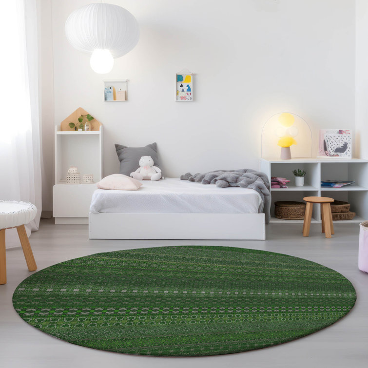 Kinslee Washable Striped Indoor / Outdoor Rug