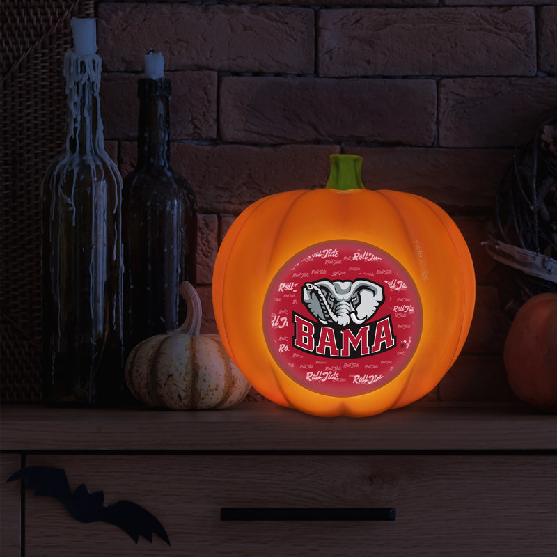 NCAA Alabama Crimson Tide DEL logo 3D citrouille en résine décor | 10 po