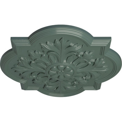 Médaillon de plafond Endurathane Bonetti, DE 20 po x P 1 3/4 po (convient aux auvents jusqu'à 5 1/8 po), finition en nuage peinte à la main