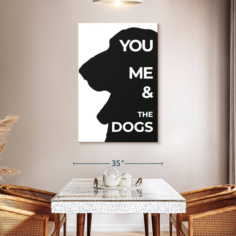 Kema «You Me And The Dogs», typographie, H 48 po x l 32 po