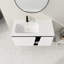 Meuble-lavabo mural 40 po avec lavabo en céramique et porte d'armoire à fermeture en douceur 40 po