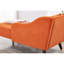 Chaise longue moderne orange avec structure courbée en velours-209943051