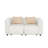 White Microfiber 2-Piece Living Room Sofa Set