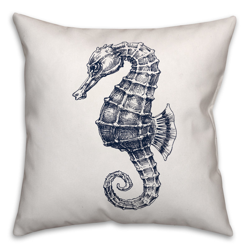  Coussin décoratif Hippocampe 18 "