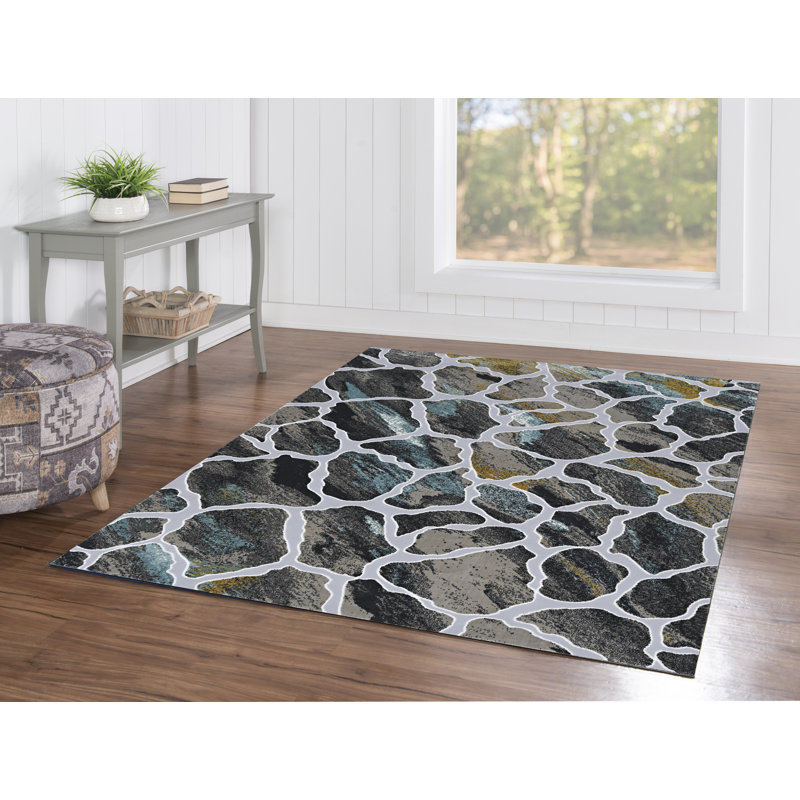 Tapis gris Bracknell, Rectangle 5 pi x 7 pi 6 po