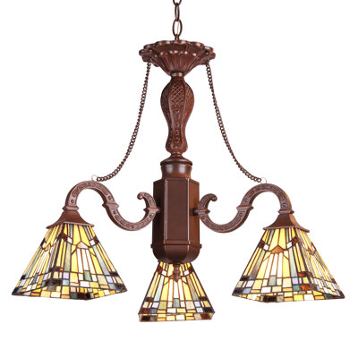 Lustre classique/traditionnel ombré 3 lumières Charlotte