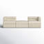 Moderne, canapé modulaire, 2 boîtes ivoire, rectangulaire
