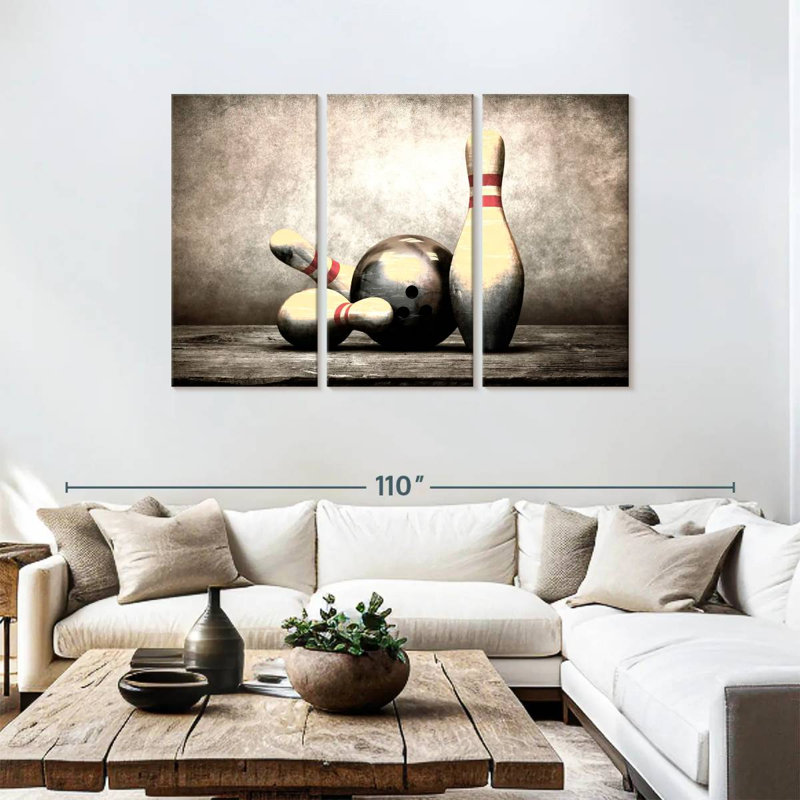 Grunge Bowling, 48" H x 74" W
