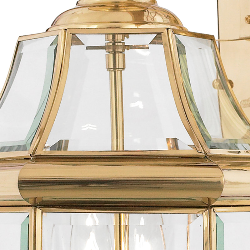 Lanterne murale d'extérieur à 2 ampoules H 20 po Newbury, Laiton poli