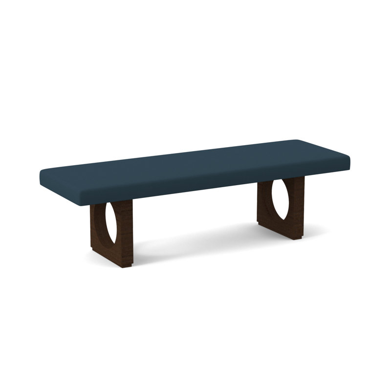 Void Upholstered Bench, American Walnut, Margaret Lagoon