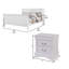Ensemble de chambre double pleine grandeur, finition blanche, ensemble 2 pièces avec lit et 1 table de chevet-127337315-132615631