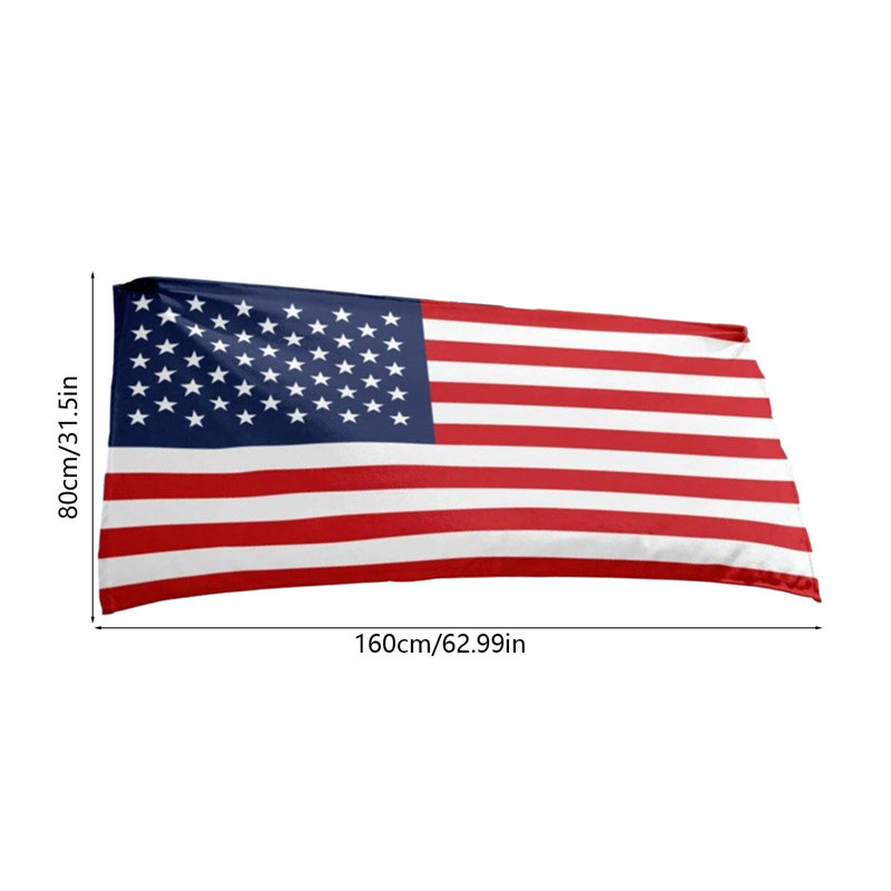 Serviette de plage à séchage rapide Flag Print, B