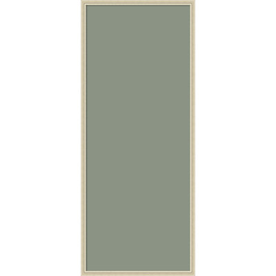 Tableau mural en tissu encadré, 17 x 41 cm, motif vert sauge.