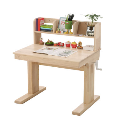 Solid Wood Study Desk With Storage
