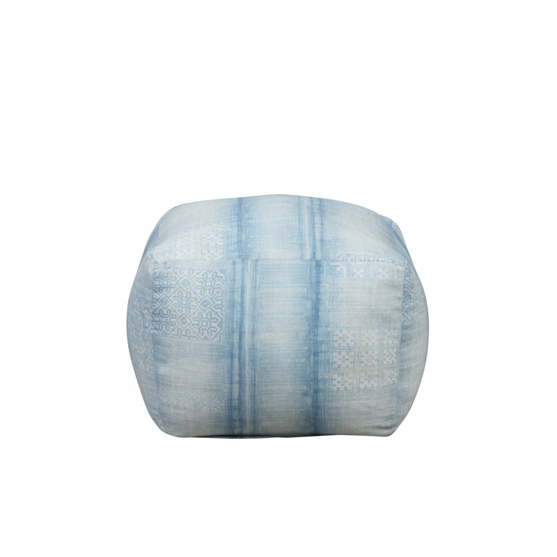 Ressler Square Pouf, Turquoise 100% Cotton