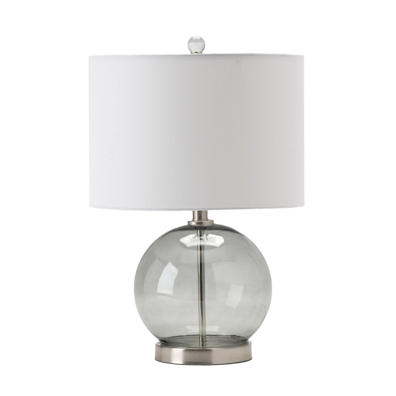 Lampe de table 20,5 po Maliyah, Blanc, Gris