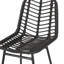  Tabourets de bar d'extérieur en osier avec dossier haut, conception moderne en rotin, finition résistante aux intempéries, structure en métal durable pour patio ou jardin, gris, ensemble de 2