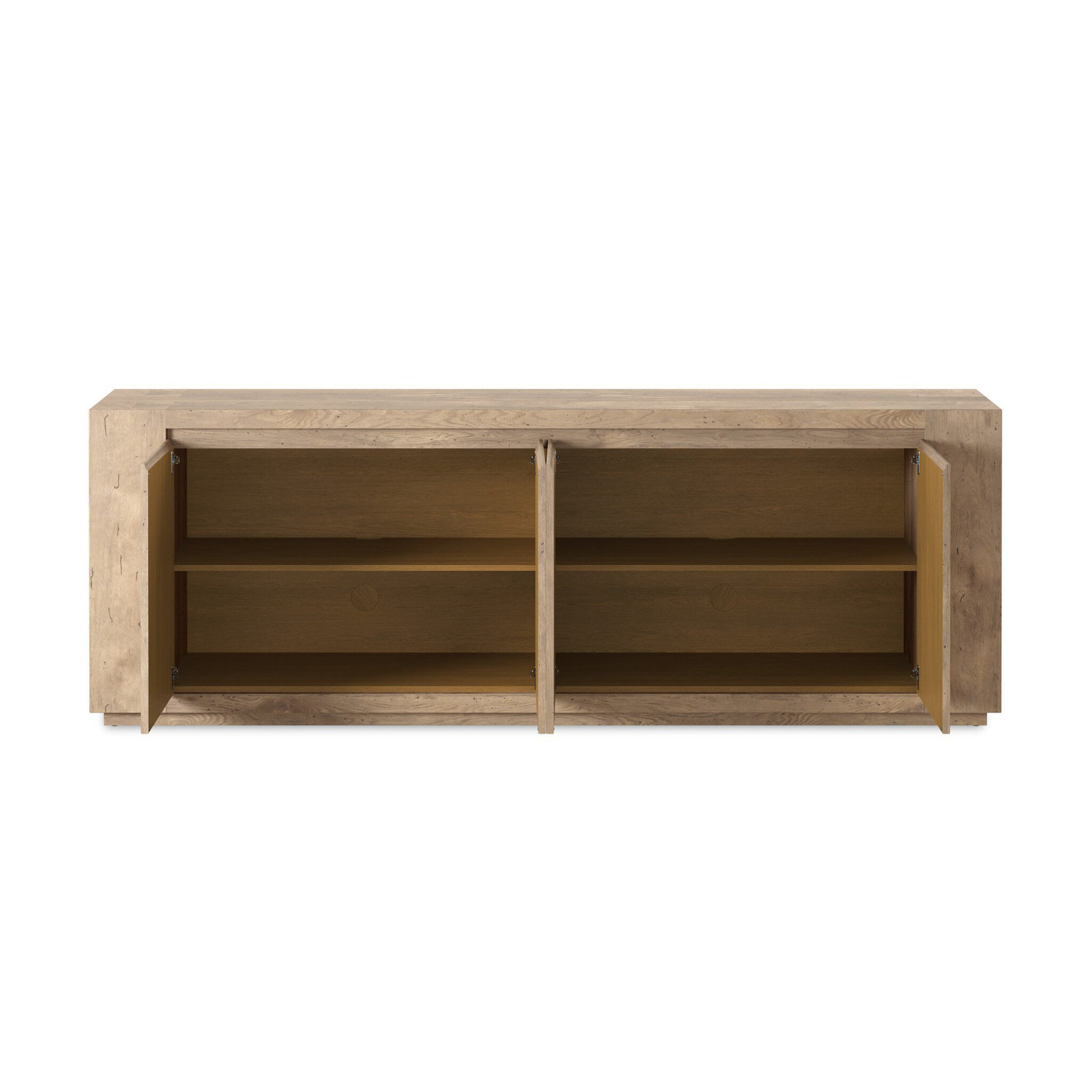 Lockney 94.5'' Sideboard, Whitewash Rustic Wormwood Oak