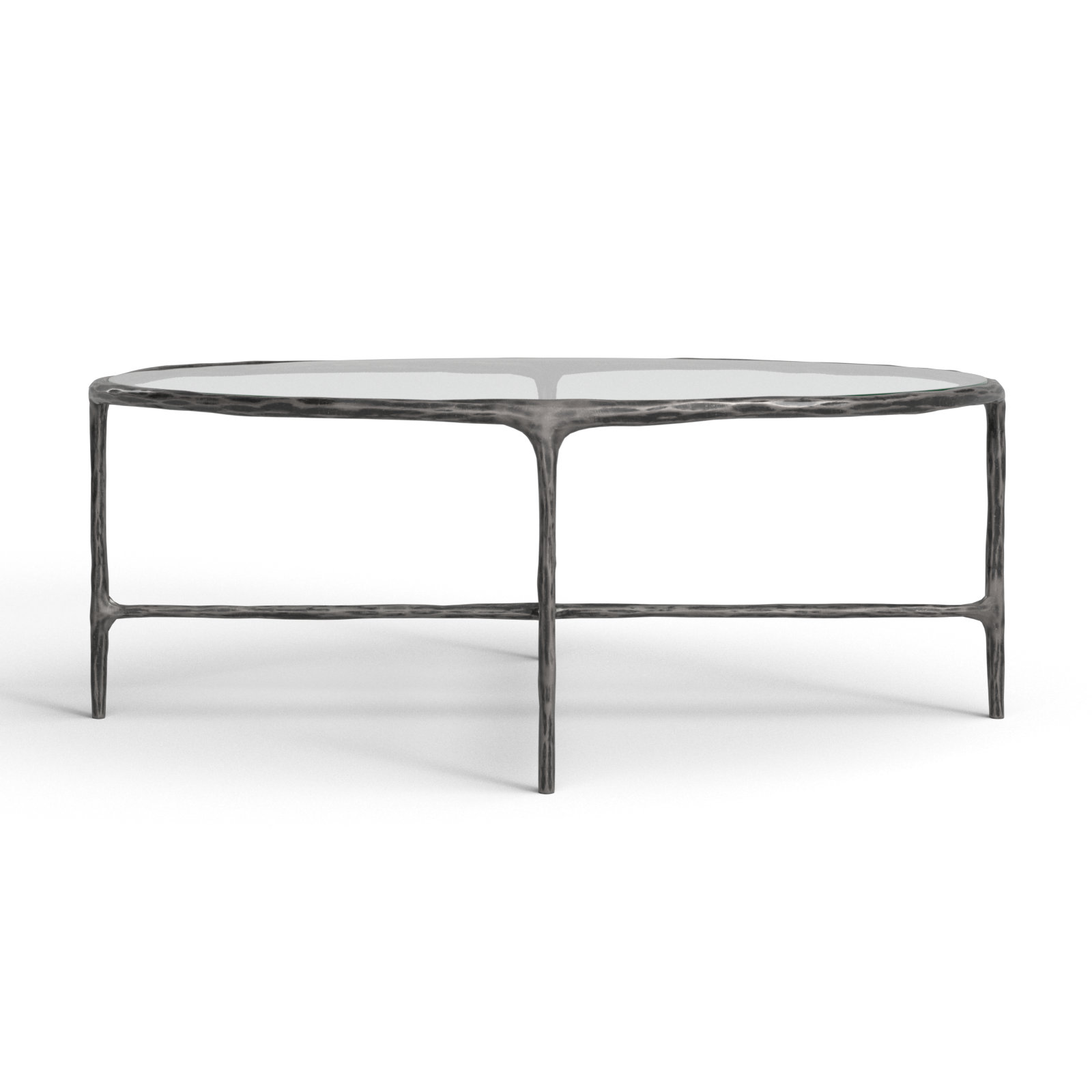 Evelynn Coffee Table, Silver, Clear