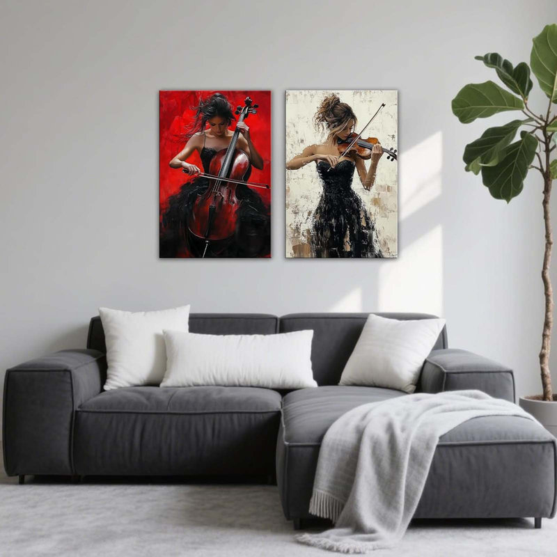 2 Piece Wrapped Canvas Wall Art