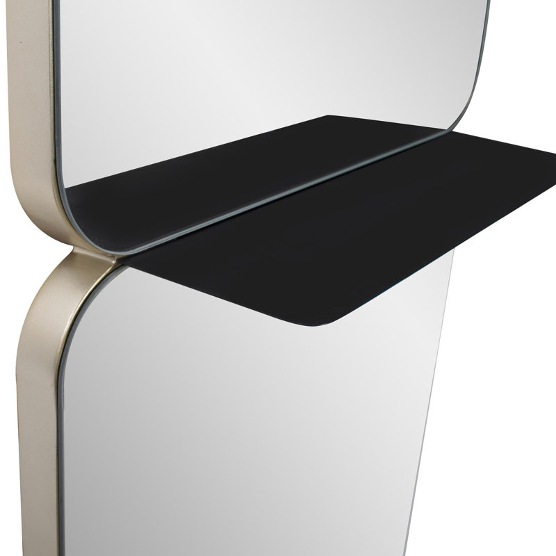 Gropius Modern Entryway Mirror with Shelf