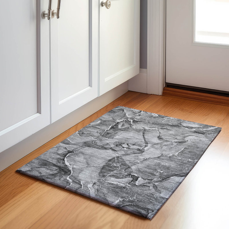 Tapis en étain de qualité supérieure lavable à la machine Cerrito AMF519, Rectangle 1 pi 8 po x 2 pi 6 po