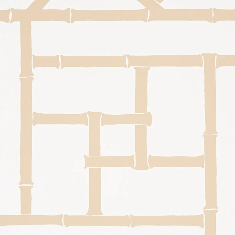 Papier peint treillis Schumacher x Cristina Buckley, Sable