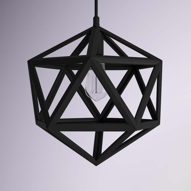 Luminaire suspendu géométrique à 1 lumière Arda, H 14,6 po x l 13 po x P 13 po
