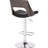 American Design Bar Stool With Curved Seat, Diamond Back, And Adjustable Height In Weathered Oak Swivel Finish, Black Upholstery
