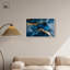 "Dark Blue Texture with Golden Touch III", art mural bleu par -674856536-674856533
