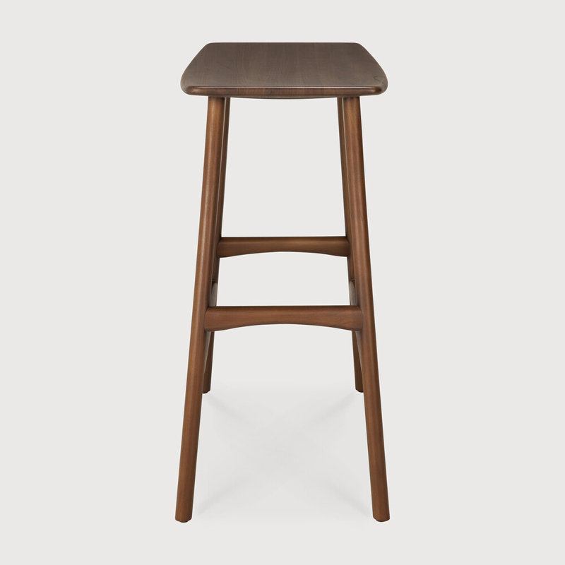 Osso Solid Wood Stool, Teak, Counter Stool (26.5" Seat Height)