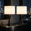 Ensemble de 2 lampes de table 24 po en métal noir moderne, 2 ports de charge USB et Type-C intégrés avec abat-jour en lin pour le bureau de la chambre à coucher