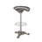 Cole And Grey Metal Weathered Antique Cast Iron Scroll Bar Stool With Cutout Textured Seat And Footrest