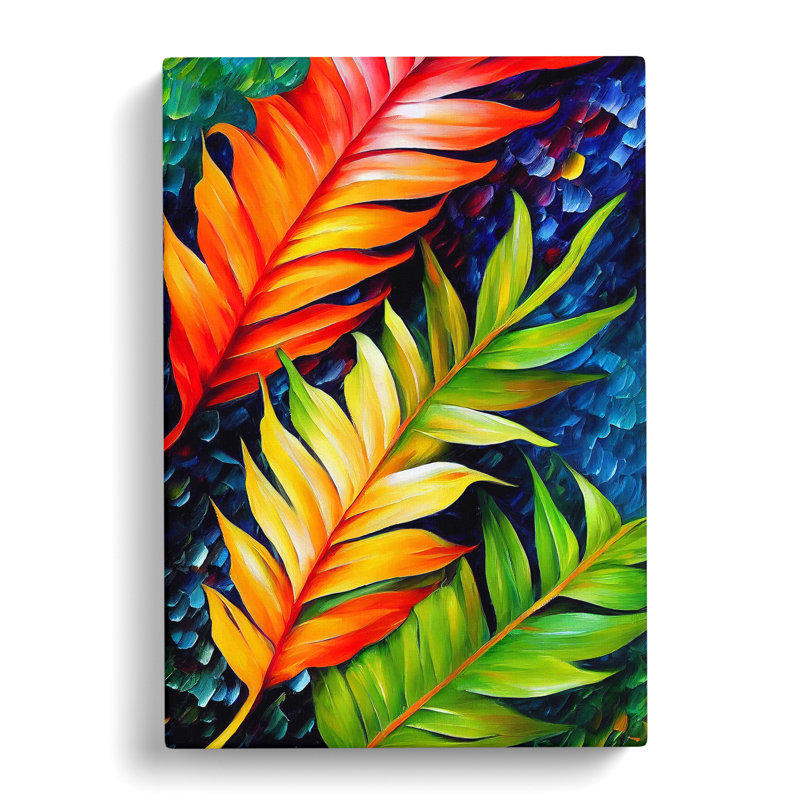 Westrem Fern Leaf In Colour Vol.2 - Wrapped Canvas, 50cm H x 35cm W x 3cm D